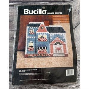Bucilla Plastic Canvas Kit Manor House Doorstop